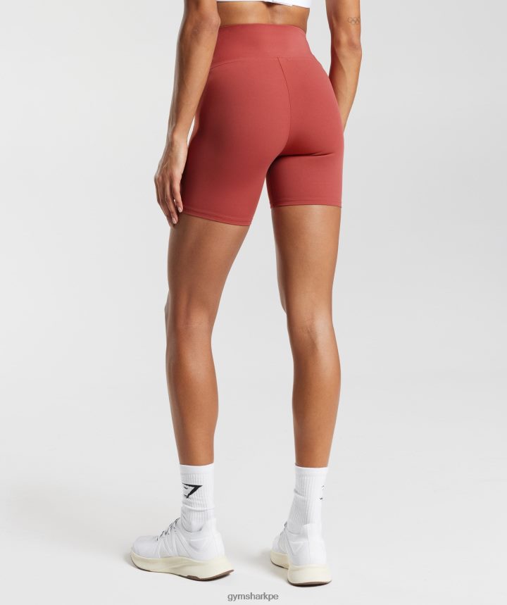 Gymsharkpantalones cortos cruzados mujer rojo granada PFTJ2N45 ropa