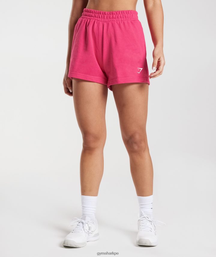 Gymsharkpantalones cortos de chándal fracción mujer fucsia brillante PFTJ2N15 ropa