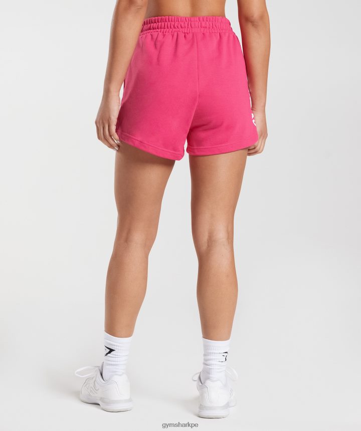 Gymsharkpantalones cortos de chándal fracción mujer fucsia brillante PFTJ2N15 ropa