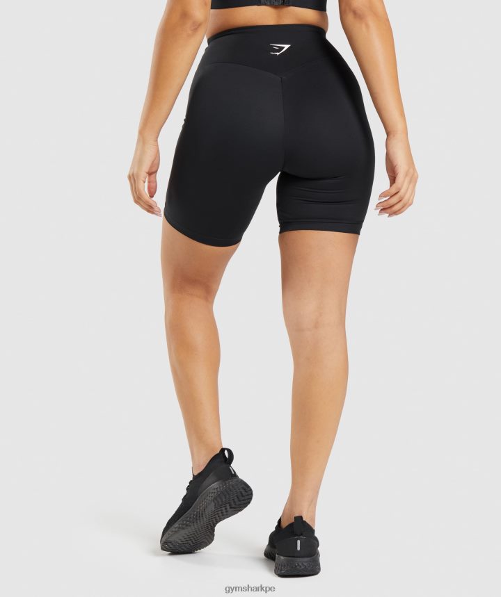Gymsharkpantalones cortos de ciclismo de entrenamiento mujer negro PFTJ2N11 ropa