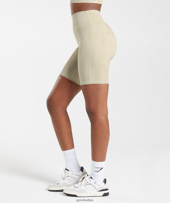 Gymsharkpantalones cortos de ciclismo elevados mujer marrón arena PFTJ2N60 ropa