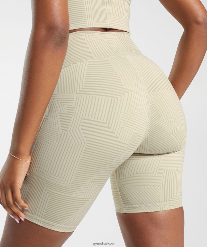 Gymsharkpantalones cortos de ciclismo elevados mujer marrón arena PFTJ2N60 ropa