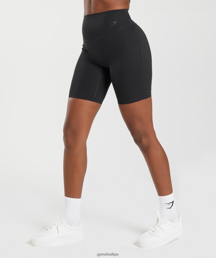 Gymsharkpantalones cortos de ciclismo elevados mujer negro PFTJ2N39 ropa