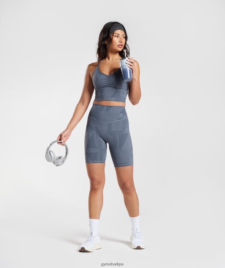 Gymsharkpantalones cortos de ciclismo elevados mujer noche azul PFTJ2N53 ropa