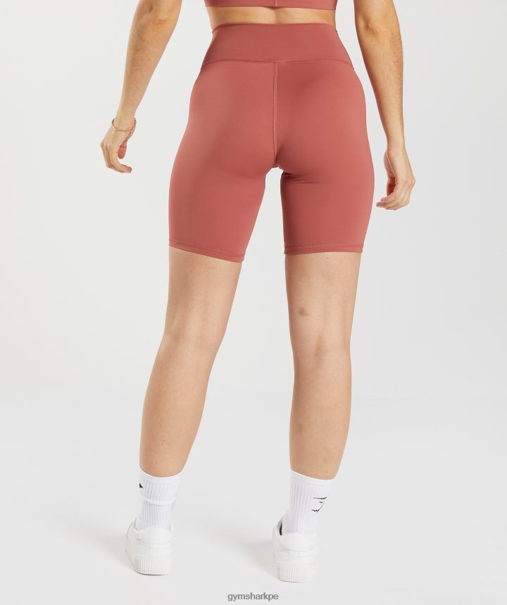 Gymsharkpantalones cortos de ciclismo elevados mujer rosa marrón PFTJ2N22 ropa