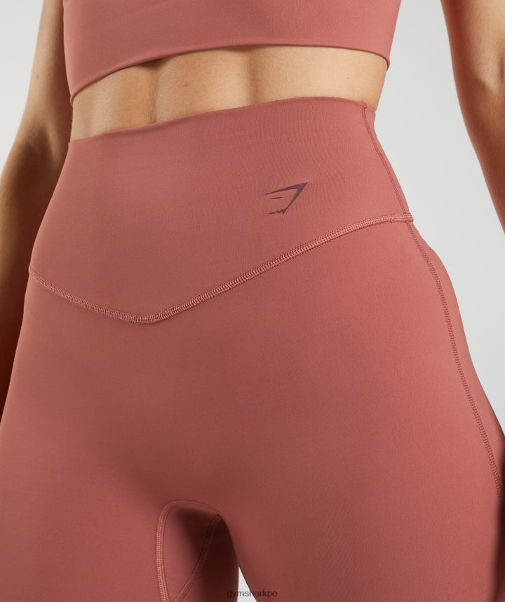 Gymsharkpantalones cortos de ciclismo elevados mujer rosa marrón PFTJ2N22 ropa
