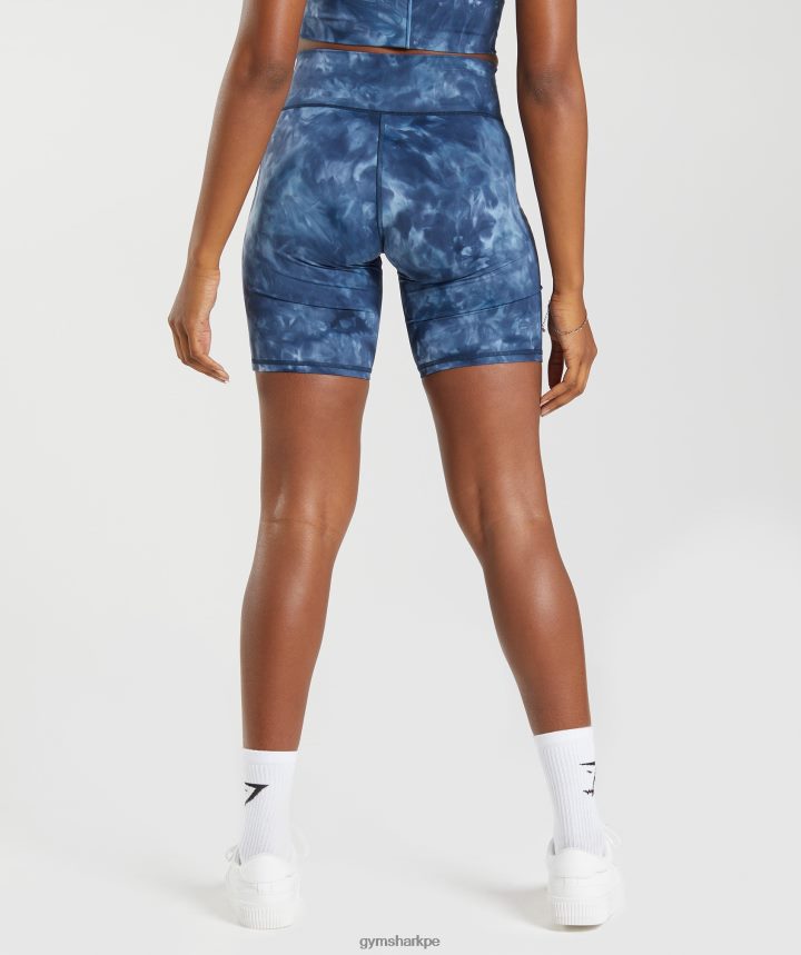 Gymsharkpantalones cortos de ciclismo elevados mujer tinte en aerosol azul junto al lago PFTJ2N67 ropa