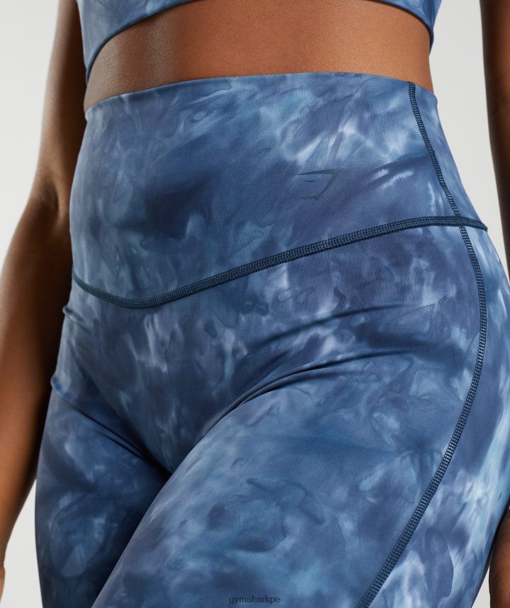Gymsharkpantalones cortos de ciclismo elevados mujer tinte en aerosol azul junto al lago PFTJ2N67 ropa