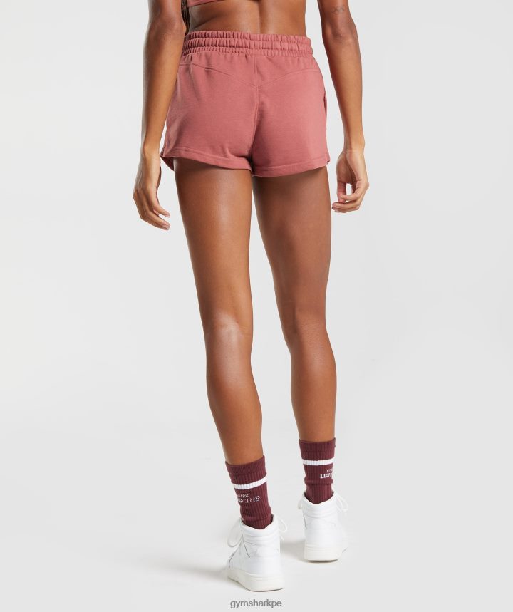Gymsharkpantalones cortos de club social mujer rosa marrón PFTJ2N86 ropa
