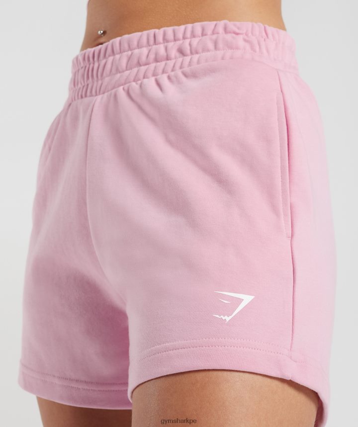 Gymsharkpantalones cortos de durazno fuerte mujer algodón de azúcar rosa PFTJ2N35 ropa
