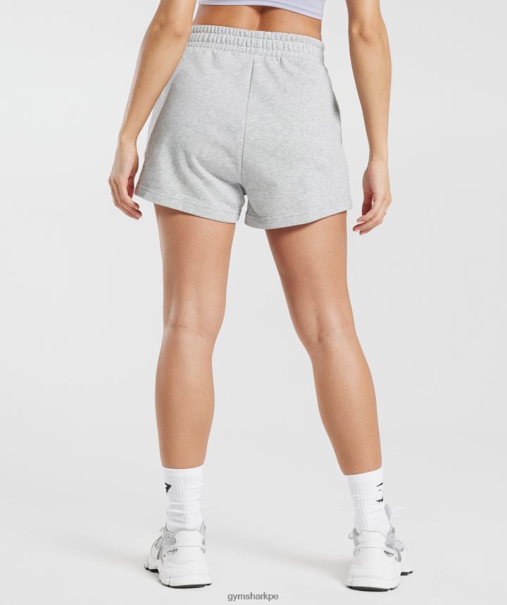 Gymsharkpantalones cortos de durazno fuerte mujer marga gris claro PFTJ2N30 ropa
