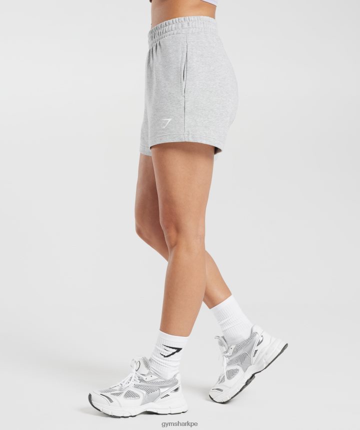 Gymsharkpantalones cortos de durazno fuerte mujer marga gris claro PFTJ2N30 ropa