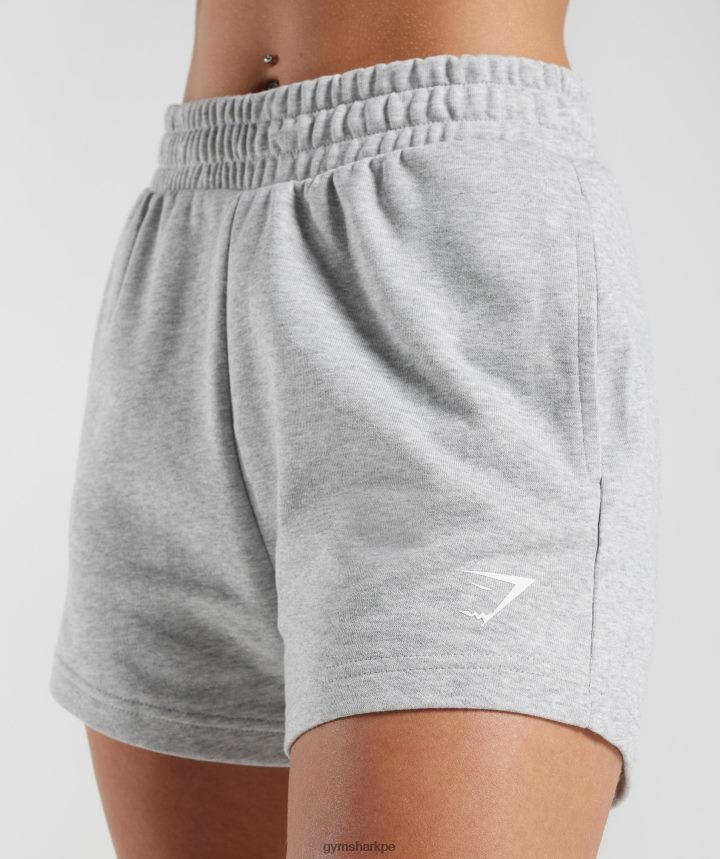 Gymsharkpantalones cortos de durazno fuerte mujer marga gris claro PFTJ2N30 ropa