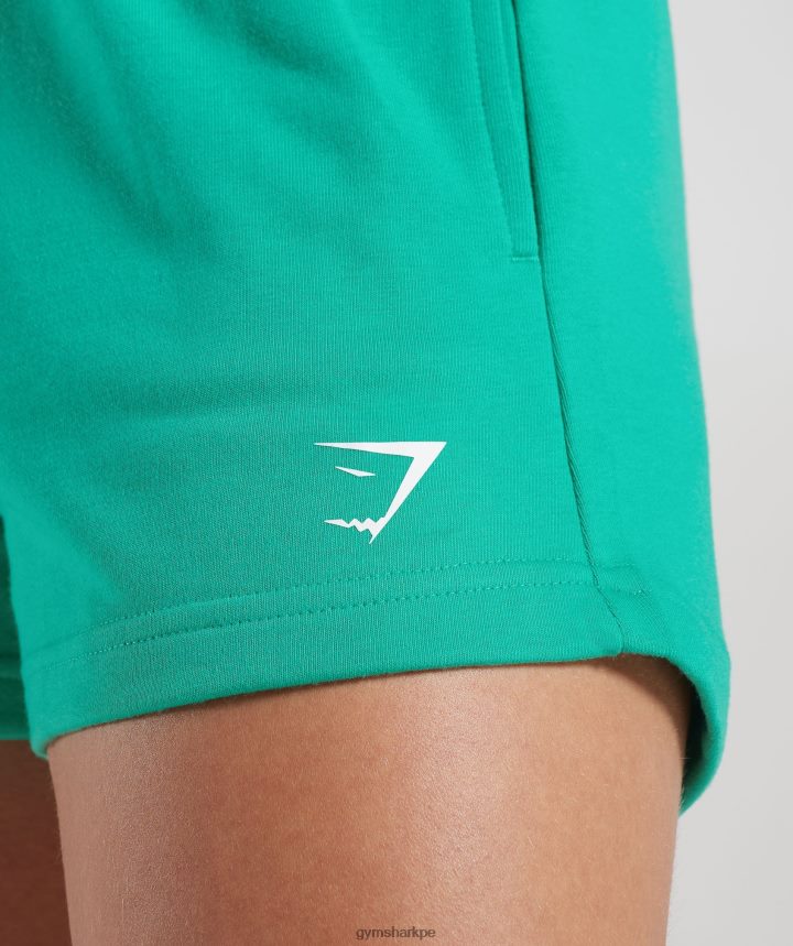 Gymsharkpantalones cortos de durazno fuerte mujer verde brillante PFTJ2N37 ropa