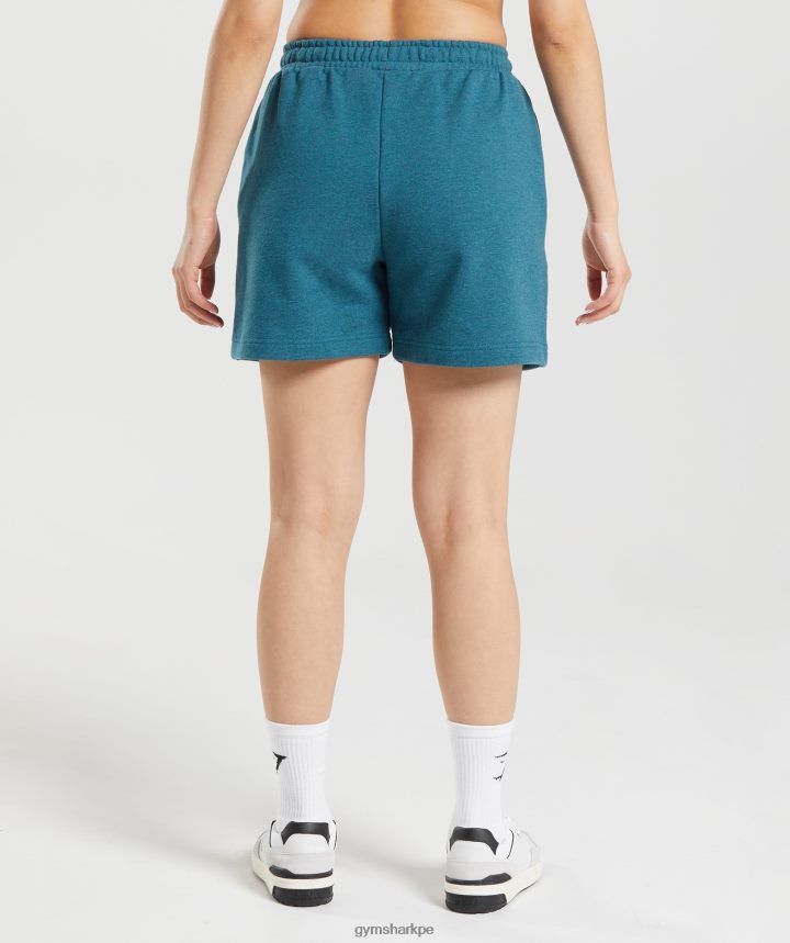 Gymsharkpantalones cortos de sudor de día de descanso mujer marga azul acero PFTJ2N59 ropa