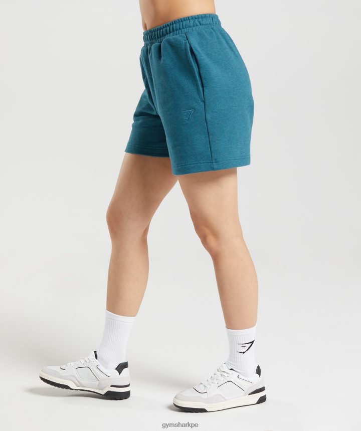 Gymsharkpantalones cortos de sudor de día de descanso mujer marga azul acero PFTJ2N59 ropa