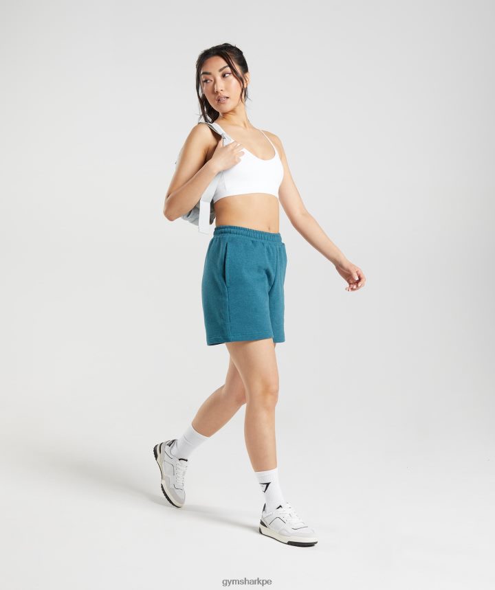 Gymsharkpantalones cortos de sudor de día de descanso mujer marga azul acero PFTJ2N59 ropa