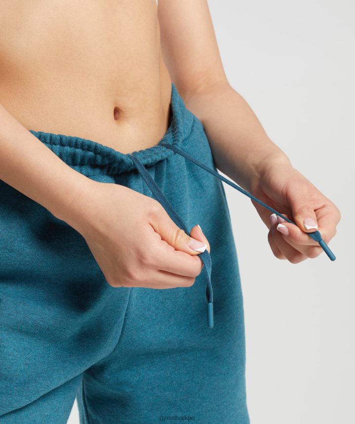 Gymsharkpantalones cortos de sudor de día de descanso mujer marga azul acero PFTJ2N59 ropa