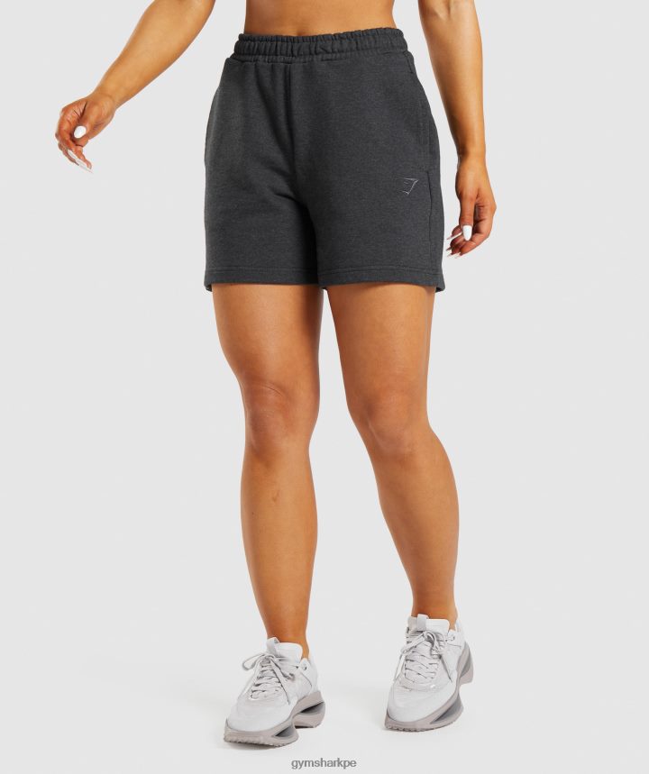 Gymsharkpantalones cortos de sudor de día de descanso mujer marga de núcleo negro PFTJ2N57 ropa
