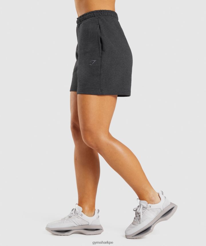 Gymsharkpantalones cortos de sudor de día de descanso mujer marga de núcleo negro PFTJ2N57 ropa