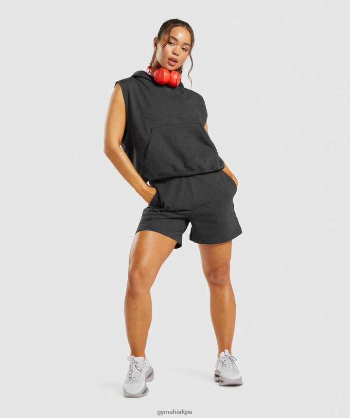 Gymsharkpantalones cortos de sudor de día de descanso mujer marga de núcleo negro PFTJ2N57 ropa