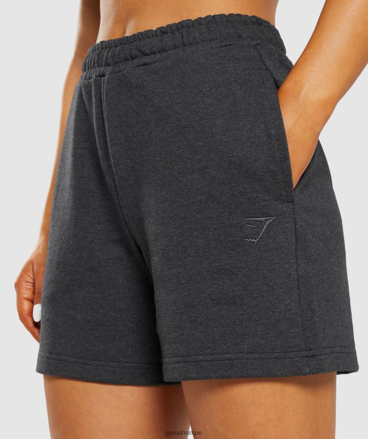 Gymsharkpantalones cortos de sudor de día de descanso mujer marga de núcleo negro PFTJ2N57 ropa