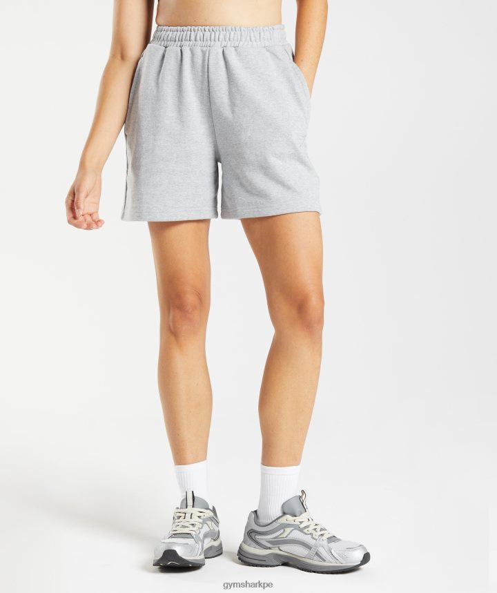 Gymsharkpantalones cortos de sudor de día de descanso mujer núcleo gris claro marga PFTJ2N58 ropa
