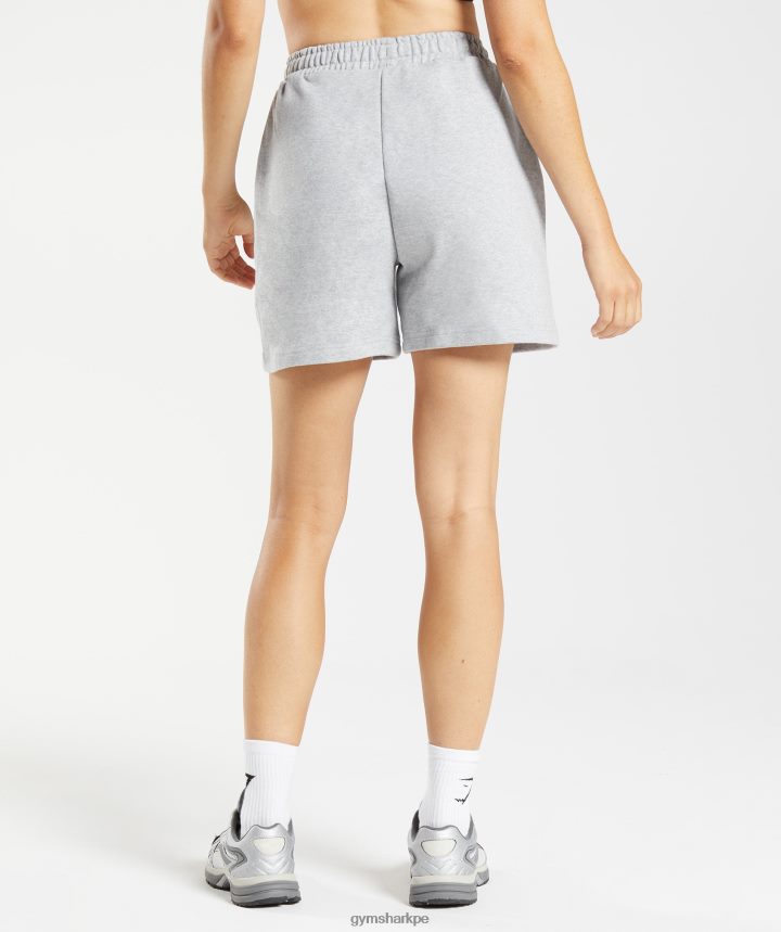 Gymsharkpantalones cortos de sudor de día de descanso mujer núcleo gris claro marga PFTJ2N58 ropa