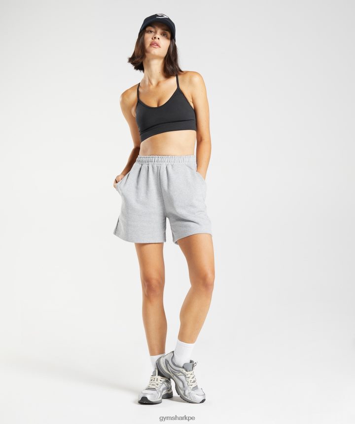 Gymsharkpantalones cortos de sudor de día de descanso mujer núcleo gris claro marga PFTJ2N58 ropa