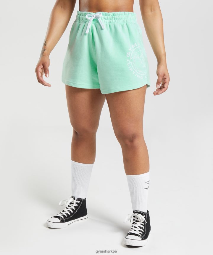 Gymsharkpantalones cortos heredados mujer turbo azul PFTJ2N69 ropa