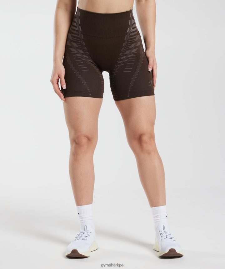 Gymsharkpantalones cortos ilimitados mujer marrón archivo/marrón trufa PFTJ2N111 ropa