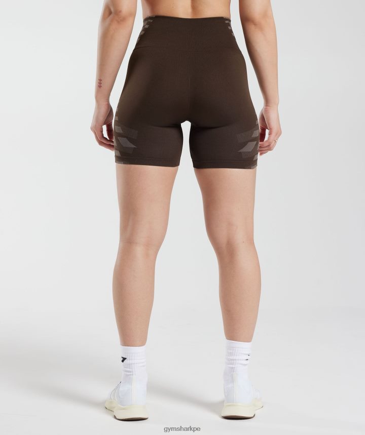 Gymsharkpantalones cortos ilimitados mujer marrón archivo/marrón trufa PFTJ2N111 ropa