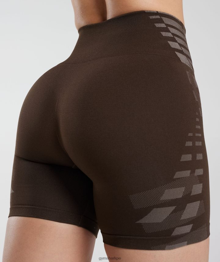 Gymsharkpantalones cortos ilimitados mujer marrón archivo/marrón trufa PFTJ2N111 ropa