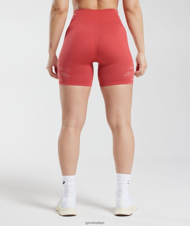 Gymsharkpantalones cortos ilimitados mujer rojo secado al sol/rosa terracota PFTJ2N109 ropa