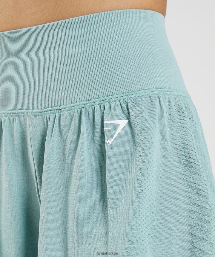 Gymsharkshorts 2 en 1 vital sin costuras 2.0 mujer marga azul perla PFTJ2N93 ropa