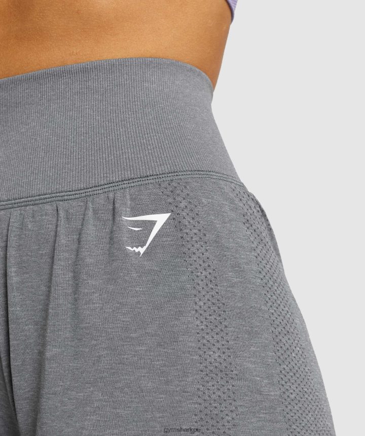 Gymsharkshorts 2 en 1 vital sin costuras 2.0 mujer marga gris ahumado PFTJ2N97 ropa