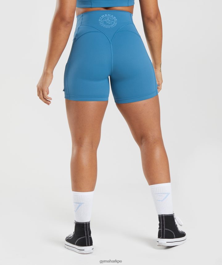 Gymsharkshorts ajustados fruncidos legacy mujer junto al lago azul PFTJ2N8 ropa