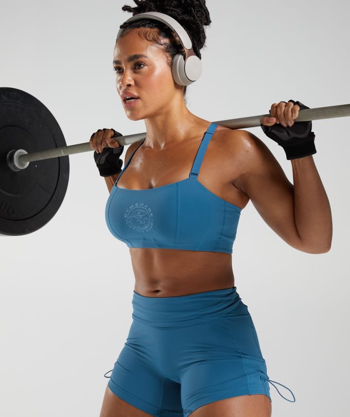 Gymsharkshorts ajustados fruncidos legacy mujer junto al lago azul PFTJ2N8 ropa