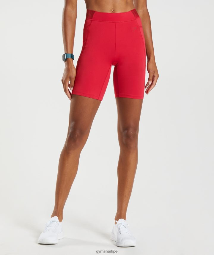 Gymsharkshorts de ciclismo de marca de entrenamiento mujer salsa roja PFTJ2N73 ropa