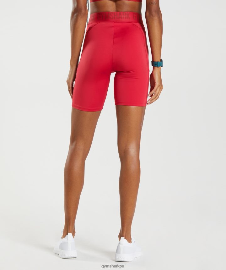 Gymsharkshorts de ciclismo de marca de entrenamiento mujer salsa roja PFTJ2N73 ropa