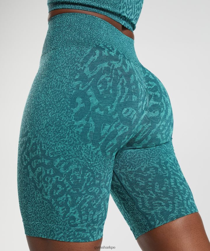 Gymsharkshorts de ciclismo sin costuras adapt animal mujer arrecife | verde azulado de invierno PFTJ2N103 ropa
