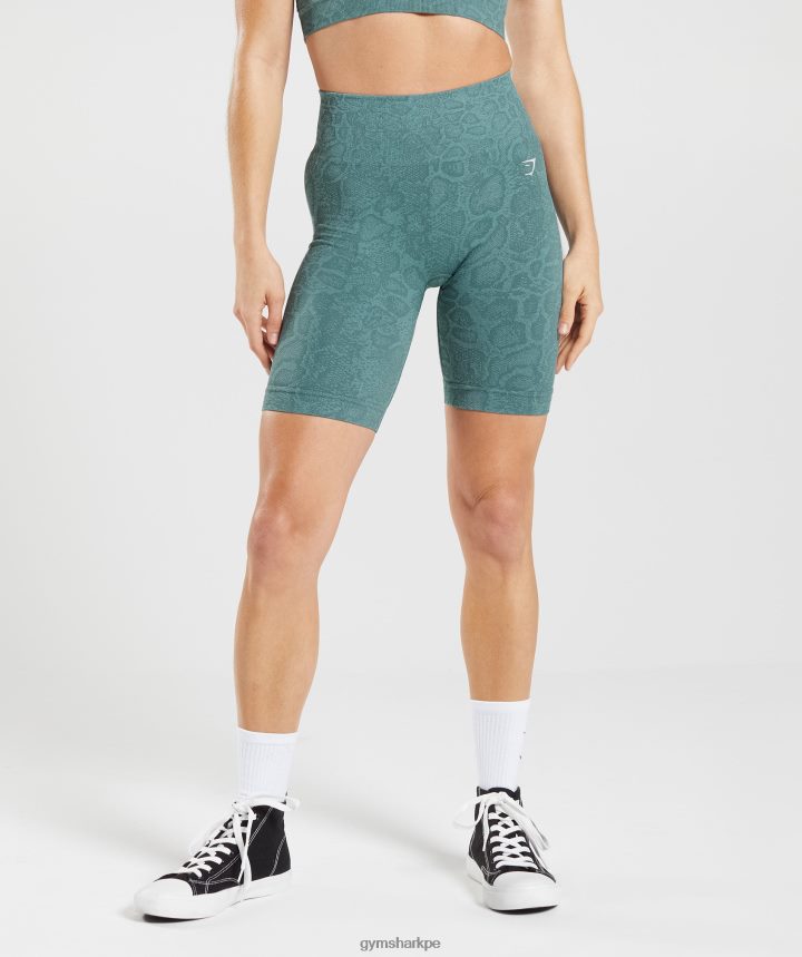 Gymsharkshorts de ciclismo sin costuras adapt animal mujer azul iceberg/azul trueno PFTJ2N54 ropa