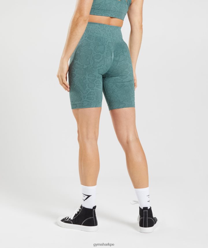 Gymsharkshorts de ciclismo sin costuras adapt animal mujer azul iceberg/azul trueno PFTJ2N54 ropa