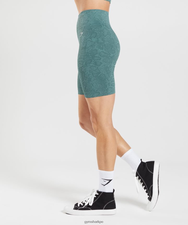 Gymsharkshorts de ciclismo sin costuras adapt animal mujer azul iceberg/azul trueno PFTJ2N54 ropa