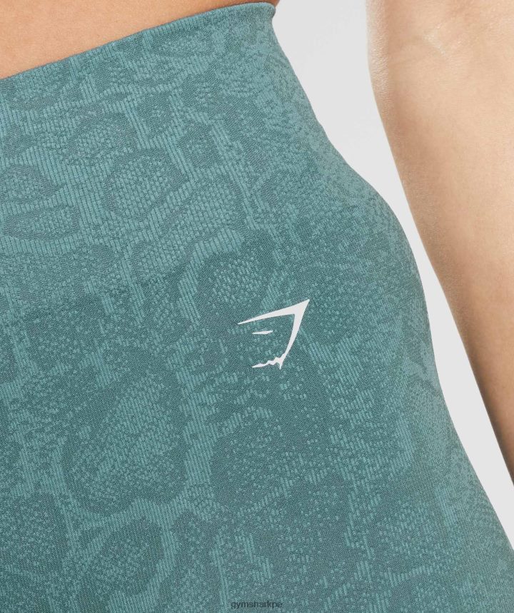 Gymsharkshorts de ciclismo sin costuras adapt animal mujer azul iceberg/azul trueno PFTJ2N54 ropa