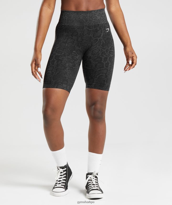 Gymsharkshorts de ciclismo sin costuras adapt animal mujer gris urbano/negro PFTJ2N23 ropa