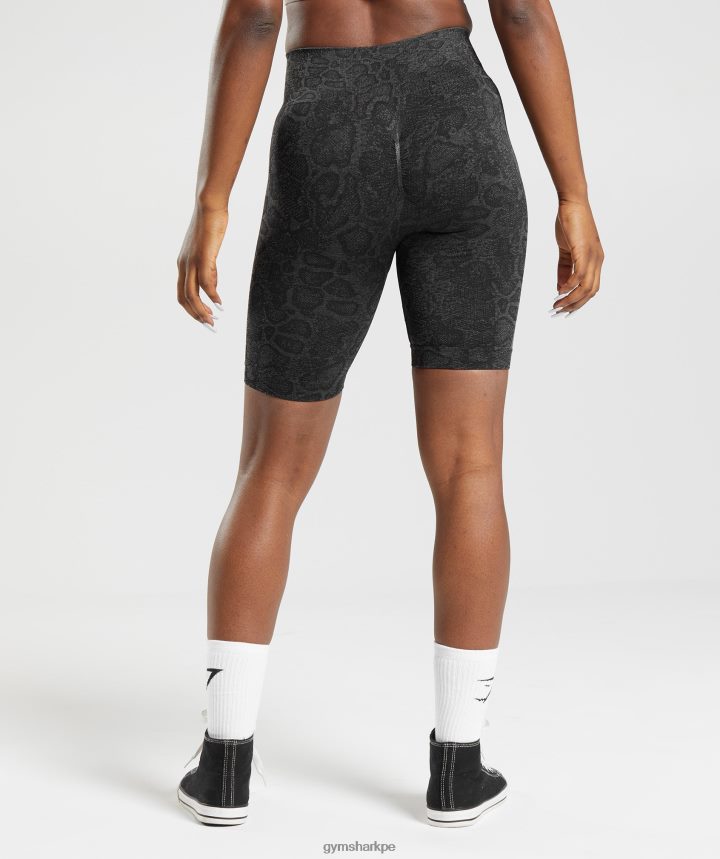 Gymsharkshorts de ciclismo sin costuras adapt animal mujer gris urbano/negro PFTJ2N23 ropa