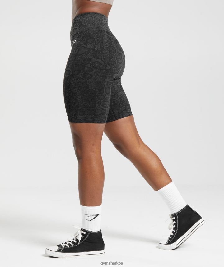 Gymsharkshorts de ciclismo sin costuras adapt animal mujer gris urbano/negro PFTJ2N23 ropa