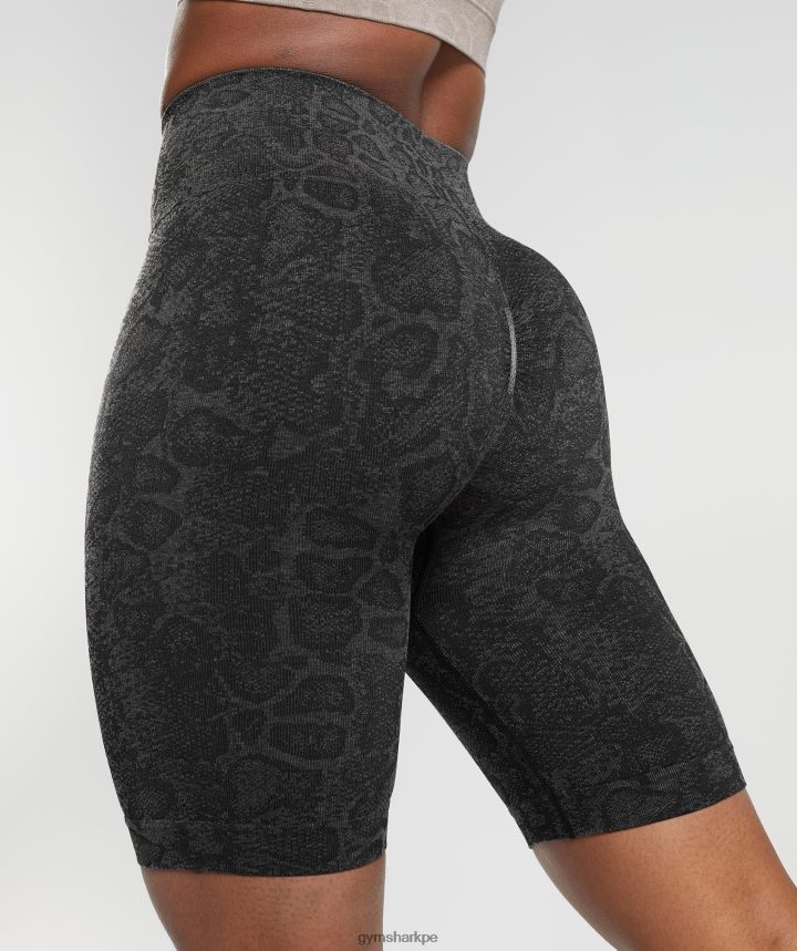 Gymsharkshorts de ciclismo sin costuras adapt animal mujer gris urbano/negro PFTJ2N23 ropa