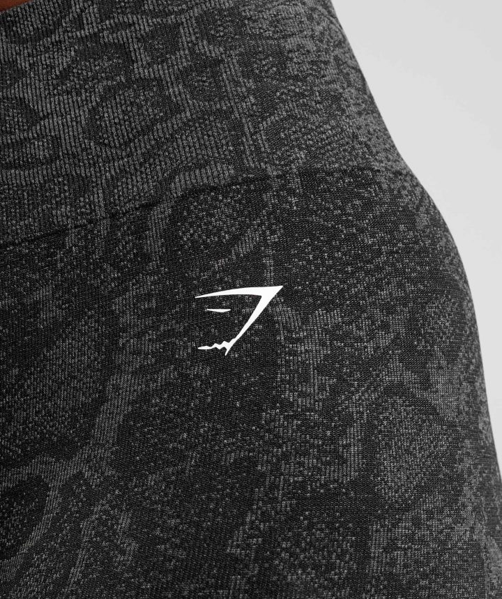 Gymsharkshorts de ciclismo sin costuras adapt animal mujer gris urbano/negro PFTJ2N23 ropa